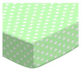 Pastel Green Polka Dots Woven