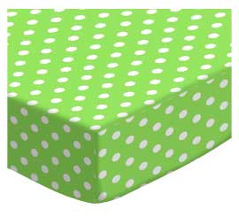 Primary Polka Dots Green Woven