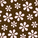 Pink Floral Brown Woven