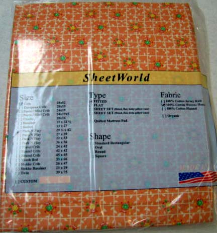 Orange Flower Garden (Graco) Pack N Play Sheet
