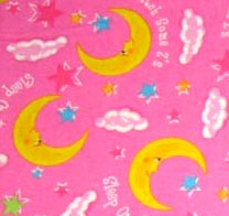 Flannel245451 - Moon Stars on Pink