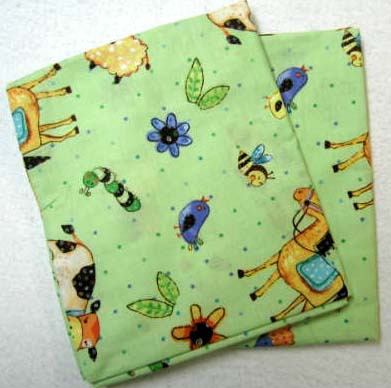 2 Pack - Barnyard Animals Cotton Baby Pillow Case