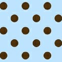 Brown Polka Dots Blue Woven
