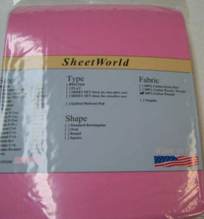 Hot Pink Flannel Crib Sheet