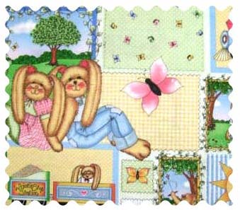 Whistlestop Bunny Patch Fabric