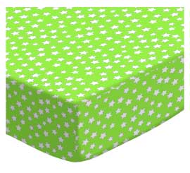 Primary Stars White On Green Woven