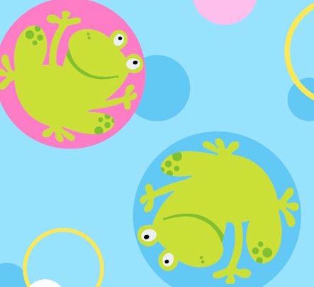 Flannel26733 - Frogs & Bubbles