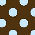Blue Polka Dots Brown Woven