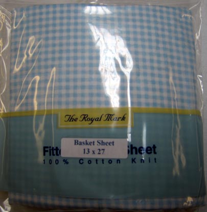 Blue Gingham Basket Sheet (877)