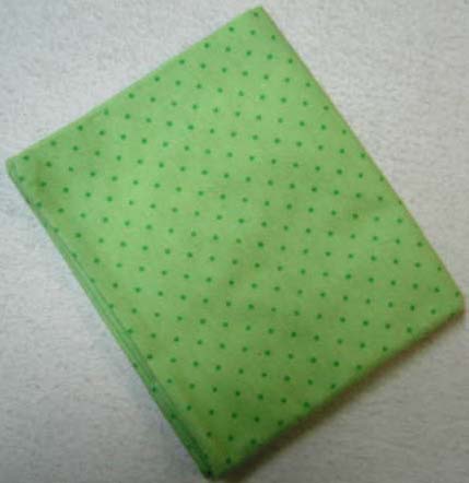 Green Pindot Flannel Baby Pillow Case