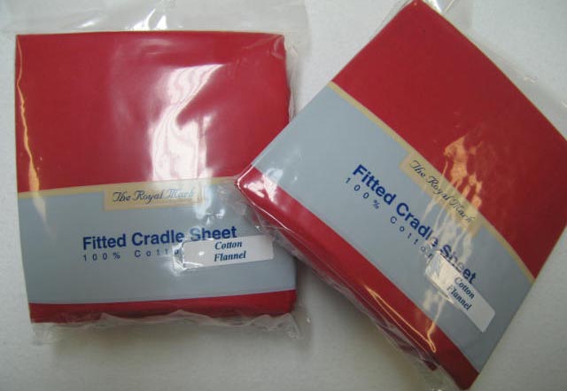 Red Flannel Cradle Sheet - 2 pack (370)