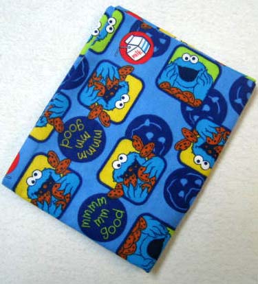 Cookie Monster Flannel Baby Pillow Case