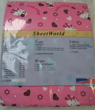 Hello Kitty Pink (Graco) Square Playard Sheets