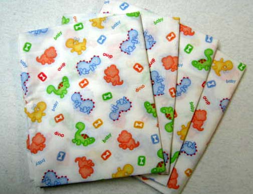 3 Pack - Baby Dino Cotton Baby Pillow Case
