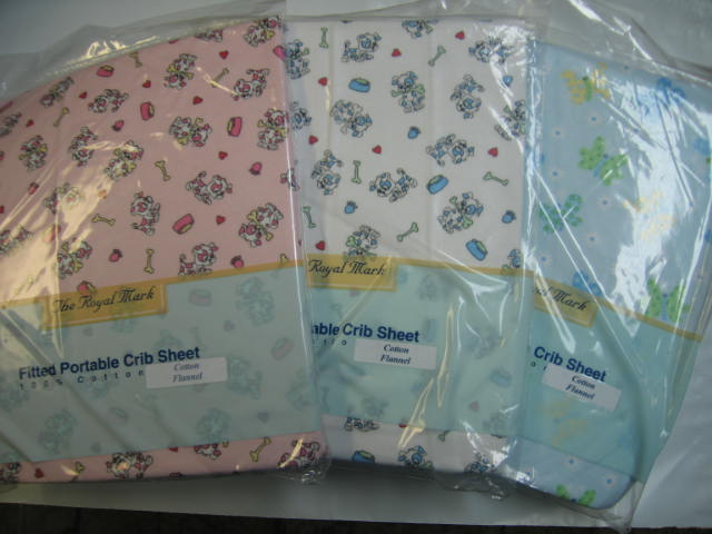 3 Pack Animal Porta / Mini Crib Sheets (201)