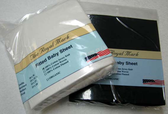 2 pack - White & Black Bassinet Sheets