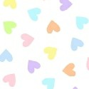 Pastel Colorful Hearts Woven