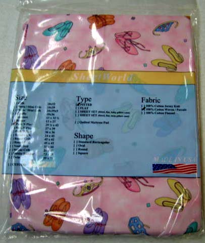 Ballerina Slippers Pack N Play (Large) Sheet