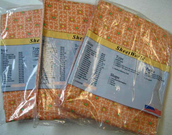 3 Pack - Orange Flower Garden Cotton Crib Sheets