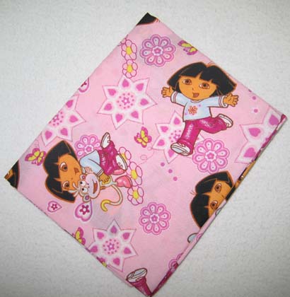 Dora Pink Cotton Baby Pillow Case