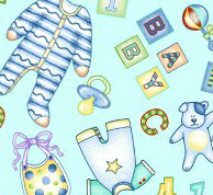 Portable / Mini Crib - Flannel - Blue Baby Boy Stuff - Fitted