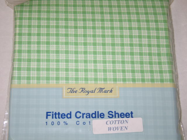 Green Plaid Woven Cradle Sheet (342)