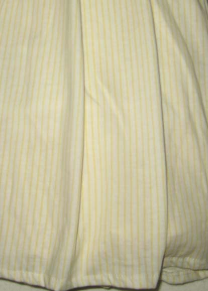 Yellow Stripe Porta / Mini Crib Bed Skirt (dr1)