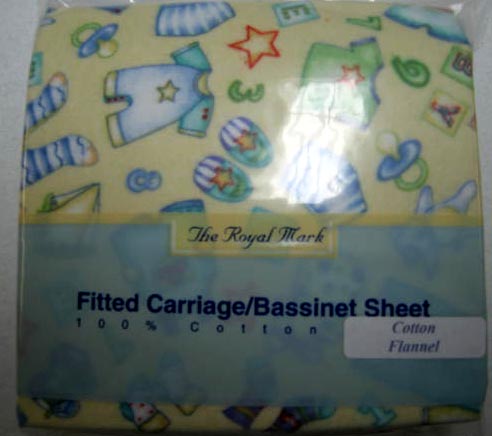 Yellow Clothes Bassinet Sheet (404)