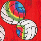 Rainbow Volleyball Red Woven