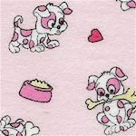 Flannel - Pink Puppies