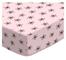 Brown Snowflake Pink Woven