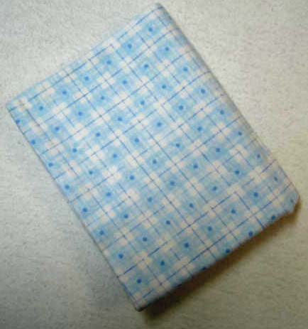 Blue Check Dot Flannel Baby Pillow Case