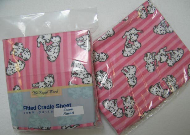 Dalmations on Pink Cradle Set (358)