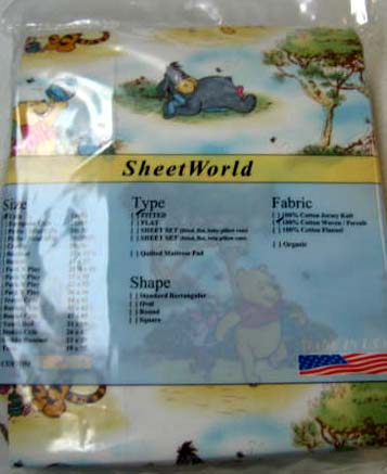 Pooh In The Park Cotton Crib Sheet