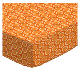 Primary Bubbles Orange Woven