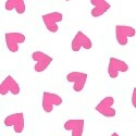 Primary Hearts Pink Woven