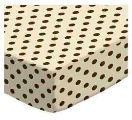 Brown Polka Dots Cream Woven
