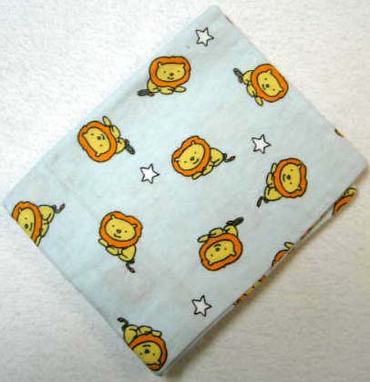 Lions Blue Flannel Baby Pillow Case