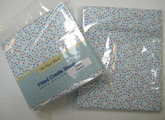Scattered Dots on BLue Cradle Set (357)
