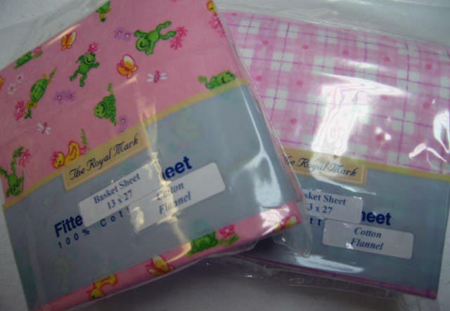 Pink Print Basket Sheets 2 Pack (879)