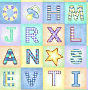 Basket - Flannel - Blue ABC - Fitted