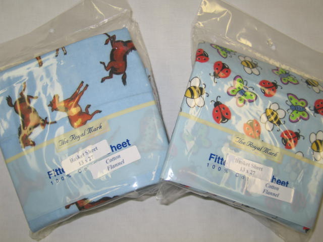 Blue Baby Animals Basket Sheets 2 Pack (871)