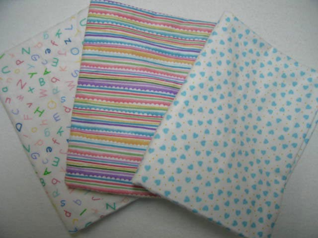 Pastel Colored Baby Pillow Cases - 3 pack (940)
