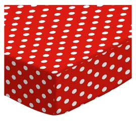 Primary Polka Dots Red Woven