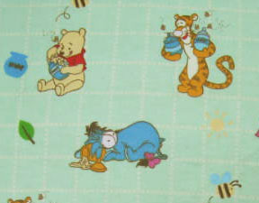 Pooh Green Check