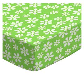 Primary Green Floral Woven