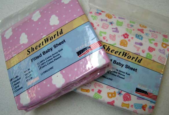 2 Pack - Clouds and Pink Baby Girl Flannel Cradle Sheets