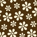 Cream Floral Brown Woven