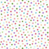 Crib / Toddler - Flannel - Scattered Dots on White - Matching Bumper