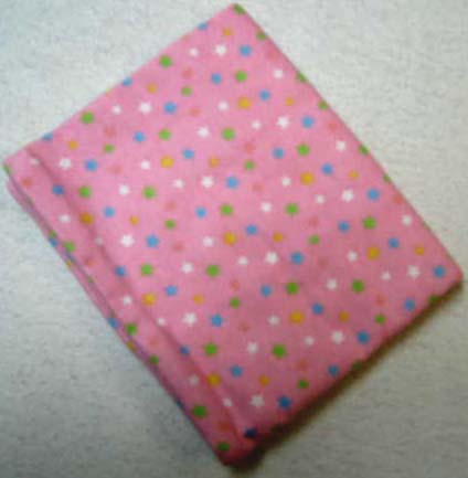 Colorful Stars Pink Flannel Baby Pillow Case